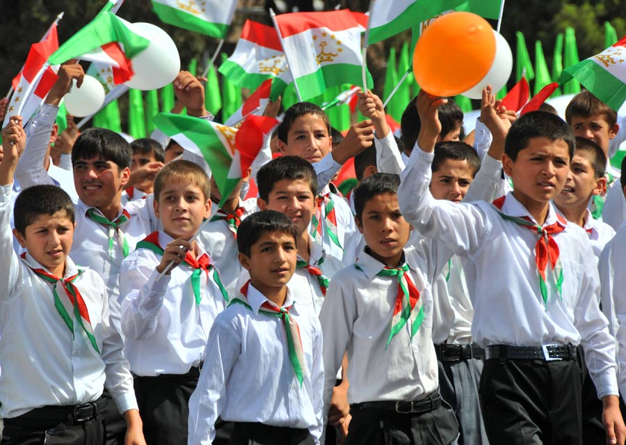 Tajikistan marked 20 years of independence on Friday, Sept. 9, 2011. Samani Square in the nation&apos;s capital, Dushanbe, was the site of a military parade and mass rallies, where people danced and sang to celebrate the country&apos;s achievements. 