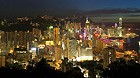 Photo taken on June 20, 2011 shows the nigth scene of Hong Kong, south China.