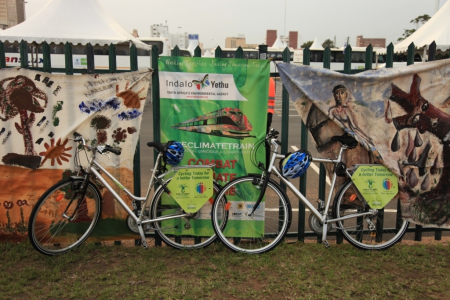 Bicycles outside of the Durban meeting center