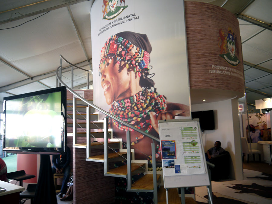 South Africa exhibits its handicraft and artwork in the ongoing UN climate talks in Durban.