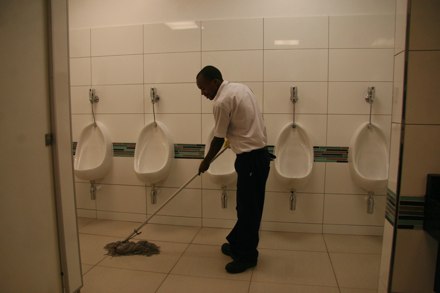 There is a special group of people at the on-going UN Climate Change Conference in Durban, South Africa. They are easily neglected by People. But what they do is quite important. They are the cleaners in the arenas. 