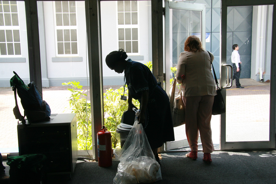 There is a special group of people at the on-going UN Climate Change Conference in Durban, South Africa. They are easily neglected by People. But what they do is quite important. They are the cleaners in the arenas. 