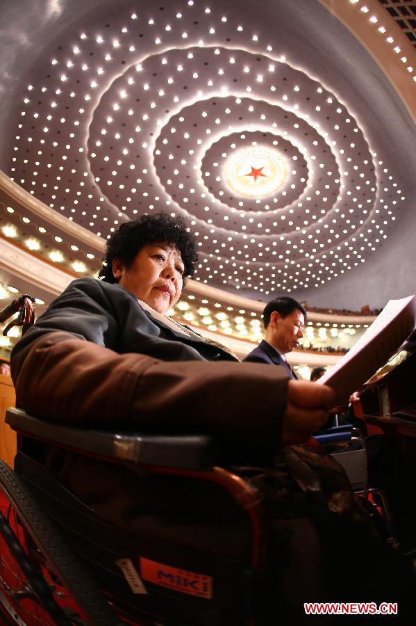 The Fifth Session of the 11th National Committee of the Chinese People's Political Consultative Conference (CPPCC) opens at the Great Hall of the People in Beijing, capital of China, March 3, 2012. 