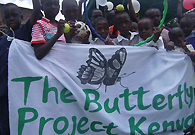 Orphans in Kenya were celebrating the Butterfly Project.