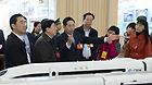 Delegates to the 18th National Congress of the Communist Party of China (CPC) visit a photo exhibition on achievements which China has gained under the leadership of the CPC, at Beijing Exhibition Center in Beijing, capital of China, Nov. 9, 2012.