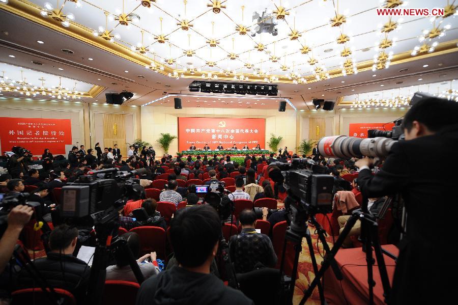 (CPC CONGRESS) CHINA-BEIJING-18TH CPC NATIONAL CONGRESS-PRESS CONFERENCE (CN)