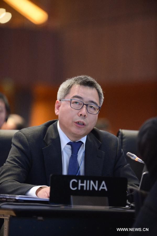 Su Wei, deputy chief of the Chinese delegation to the Doha conference, attends the opening ceremony of the UN climate change conference in Doha, capital of Qatar, on Nov. 26, 2012. 