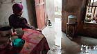 A woman aged over 90 sits in her flooded house in Daba Village of Jiaoling County, Meizhou City, South China's Guangdong Province, May 22, 2013.