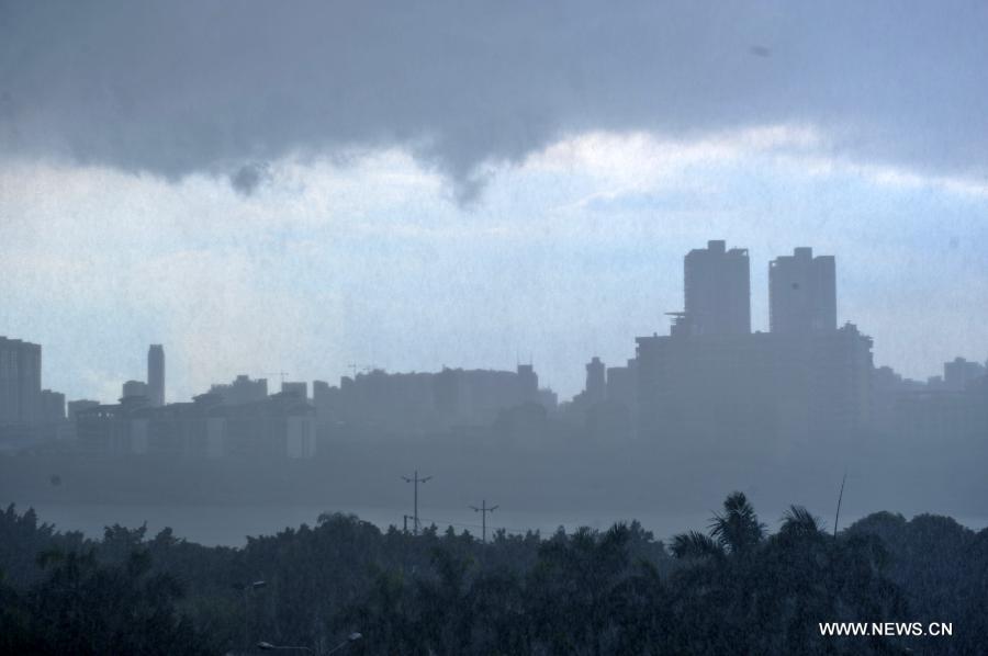 Clouds hover Nanning City, south China's Guangxi Zhuang Autonomous Region, June 4, 2013. 