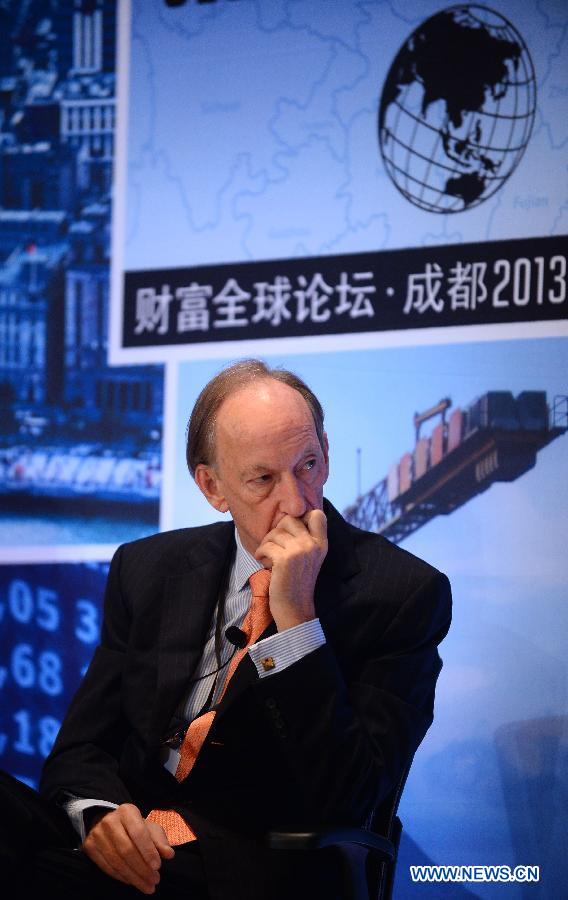 Kenneth Courtis, board member of the Capitaland, is present at the discussion &apos;Global Investment Strategies in An Era of Risk&apos; during the 2013 Fortune Global Forum in Chengdu, capital of southwest China&apos;s Sichuan Province, June 6, 2013.