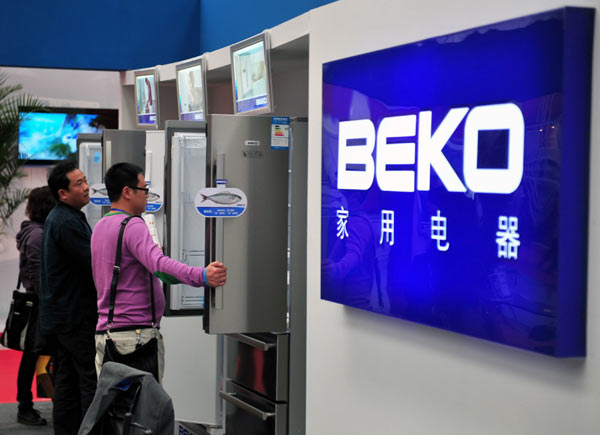Beko refrigerators on display in Suzhou, Jiangsu Province. The Turkish home appliance maker believes that satisfying particular buyers' wishes is important to sales success. 