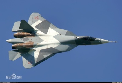 The T-50 is a twin-engine jet fighter developed by Sukhoi for the Russian Air Force. It is not as stealthy as the U.S. F-22 Raptor, but is more maneuverable than the latter. The T-50 prototype performed its first flight in 2010, and was displayed publicly for the first time at the 2011 MAKS Airshow. It made Russia the second country in the world to have a fifth-generation jet fighter. The aircraft will enter service in 2016. 