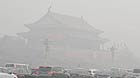 Tian'anmen, one of Beijing's landmarks, is blanketed in heavy smog in Beijing, capital of China, 16, 2014. The municipal government issued a yellow smog alert Thursday morning, as smog blanketed the city with air quality readings reaching the most polluted level.