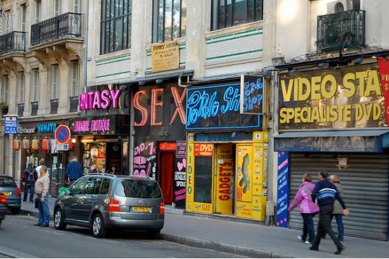 Montmartre, Paris, France, one of the 'top 10 red-light districts in the world' by China.org.cn.