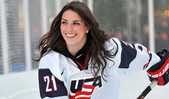 Hilary Knight, one of the 'top 15 beautiful female athletes in Sochi' by China.org.cn.