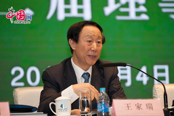 Wang Jiarui, Minister of the IDCPC, said that the CPAPD's undertakings in non-governmental diplomacy is a major component in the country's inclusive effort to forge friendships with other nations. [Photo by Chen Boyuan / China.org.cn]