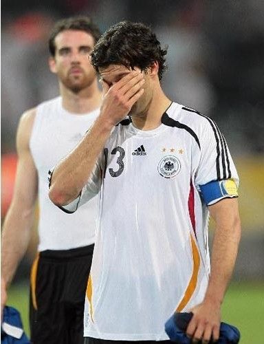 Michael Ballack, one of the &apos;Top 10 crying moments of the World Cup&apos; by China.org.cn