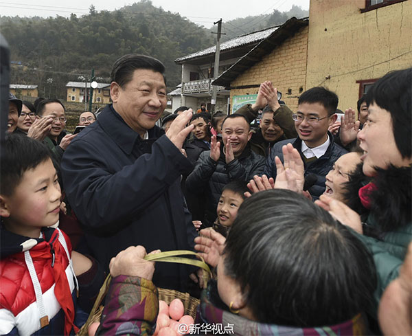 Xi highlights rural poverty relief