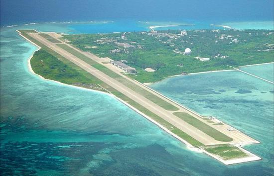 An aerial photo shows the Yongxiang Island, the largest of the Xisha Island in the South China Sea. [File Photo: Chinanews.com]