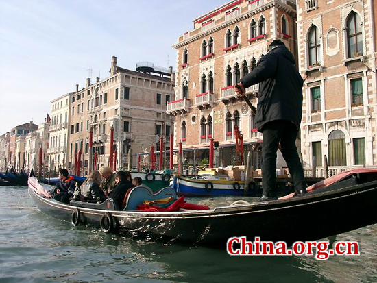 Venice, Italy, one of the 'top 10 cities for Chinese long distance foreign travel' by China.org.cn.
