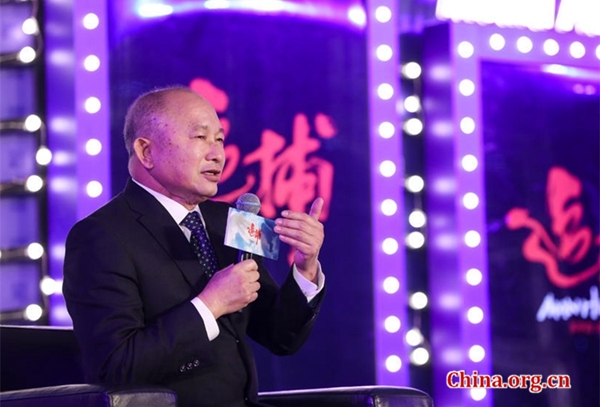 Hong Kong director John Woo speaks at a press conference to promote his new film 'Manhunt' in Beijing, Jan. 15, 2017. [Photo/China.org.cn]