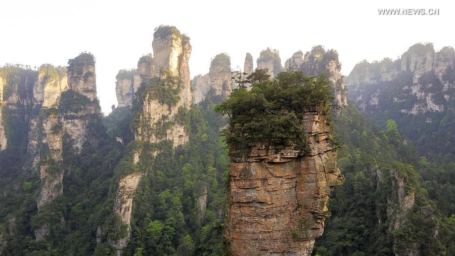 Scenery of Zhangjiajie national forest park in central China 