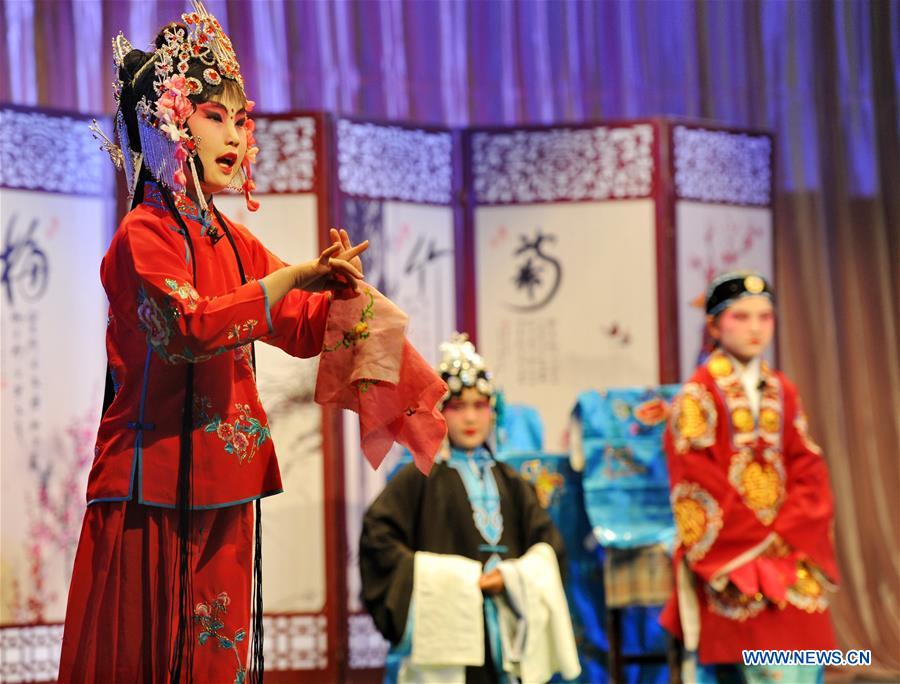 Local Chinese opera 'Ha Ha Qiang' in Hebei