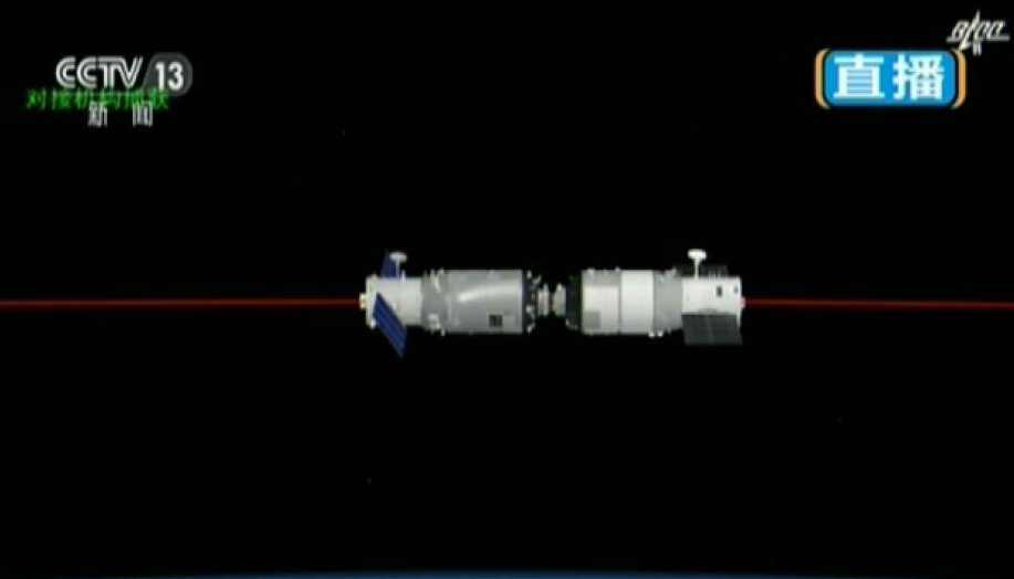 China's cargo spacecraft docks with space lab
