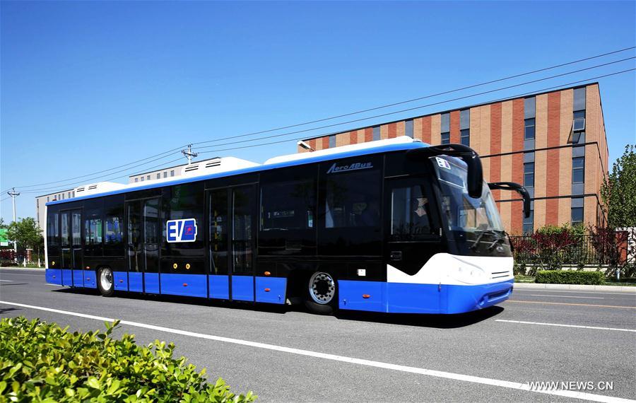 Electric shuttle bus tested in Hebei