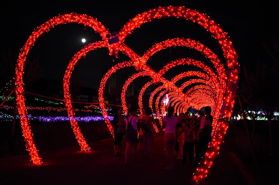 Light festival kicks off in SW China's Guizhou