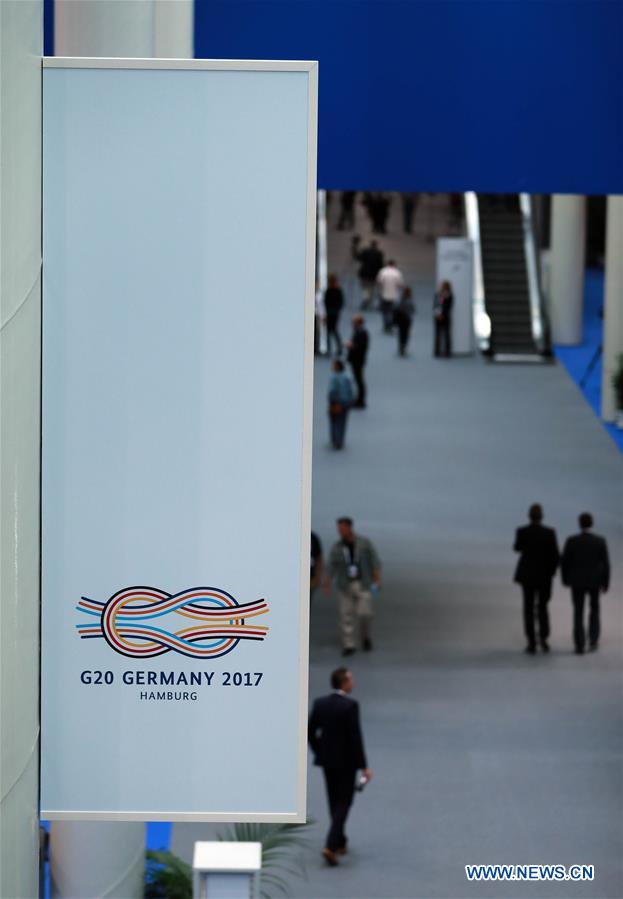 GERMANY-HAMBURG-G20-MEDIA CENTER
