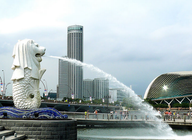 A view of Merlion park in Singapore. [Photo/File photo]