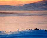 内蒙古风情——落日余晖下的湖泊