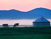内蒙古风情——清晨的蒙古包